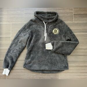 Boston Bruins Gray Sherpa Hoodie – Camp David – Women’s M